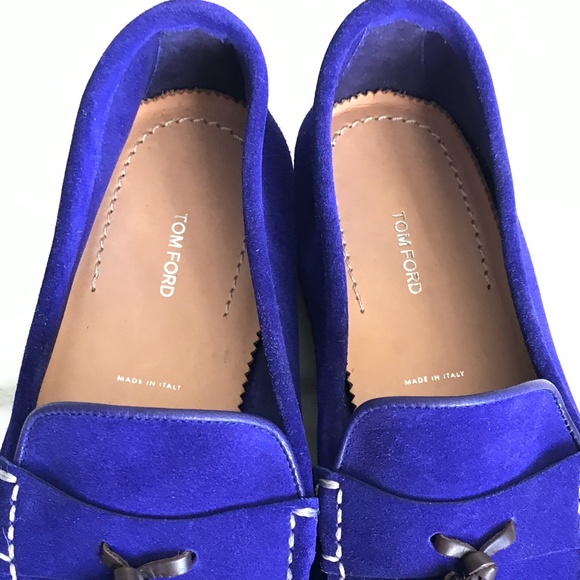 TOM FORD purple suede loafers *NEVER WORN* display picture 1